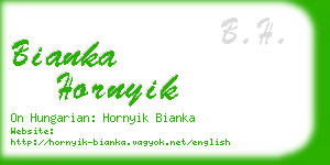 bianka hornyik business card